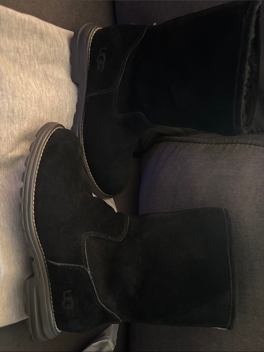 UGG Men's Black Suede Mid-Calf Waterproof Boot
